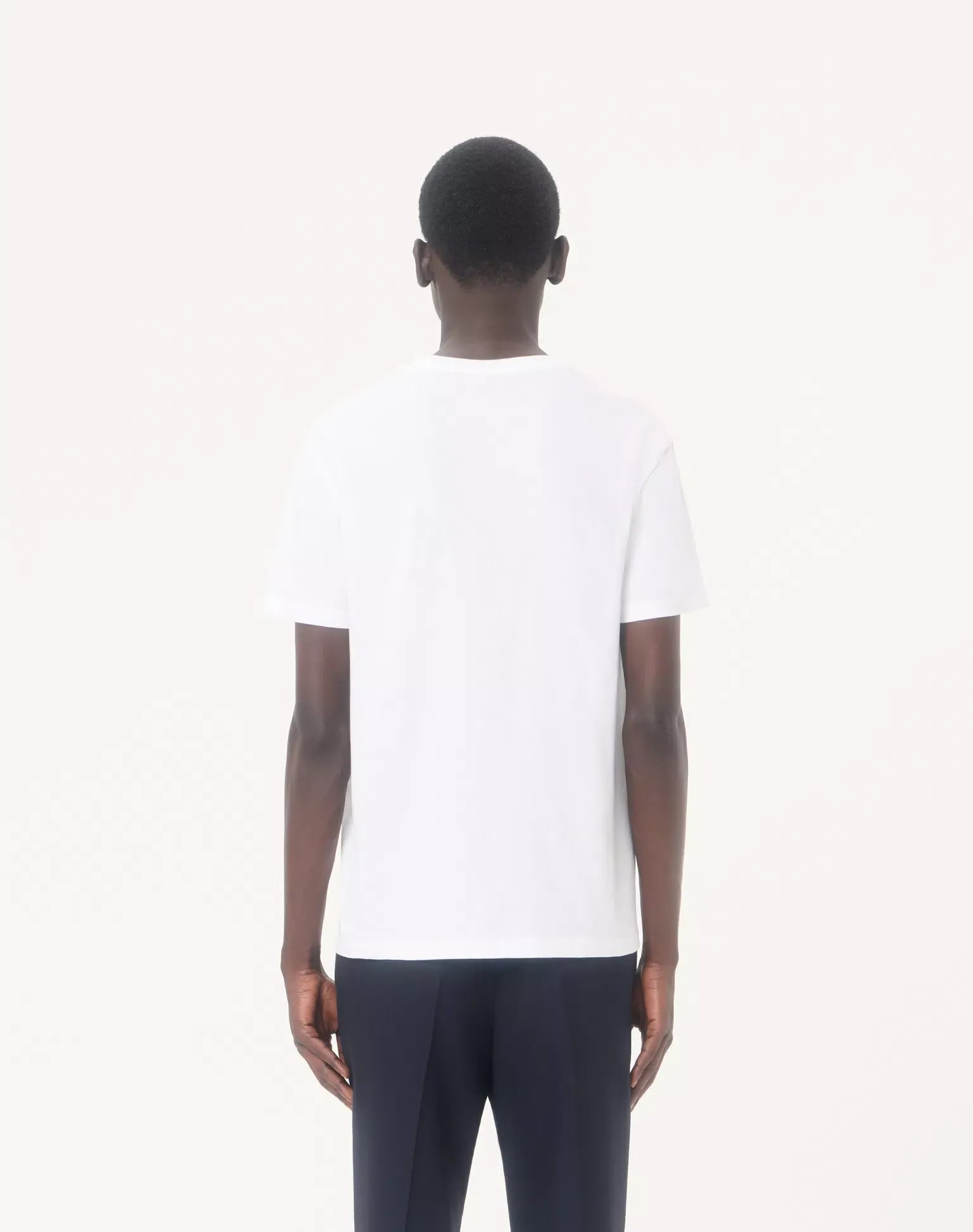 Valentino cotton t-shirt with vlogo embroidery-VALENTINO-Verso