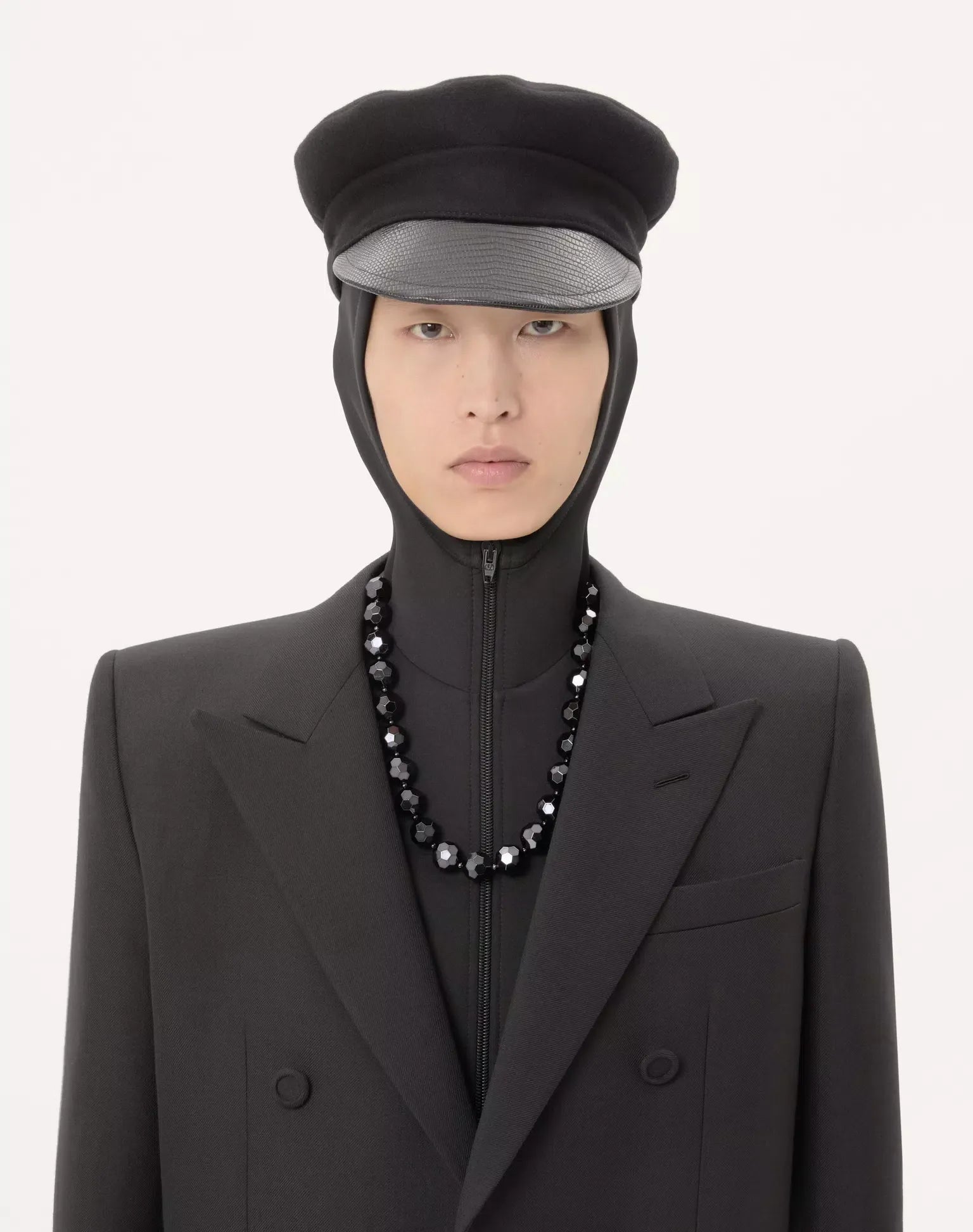 Valentino Double-Breasted Wool Gabardine Jacket-VALENTINO-Verso