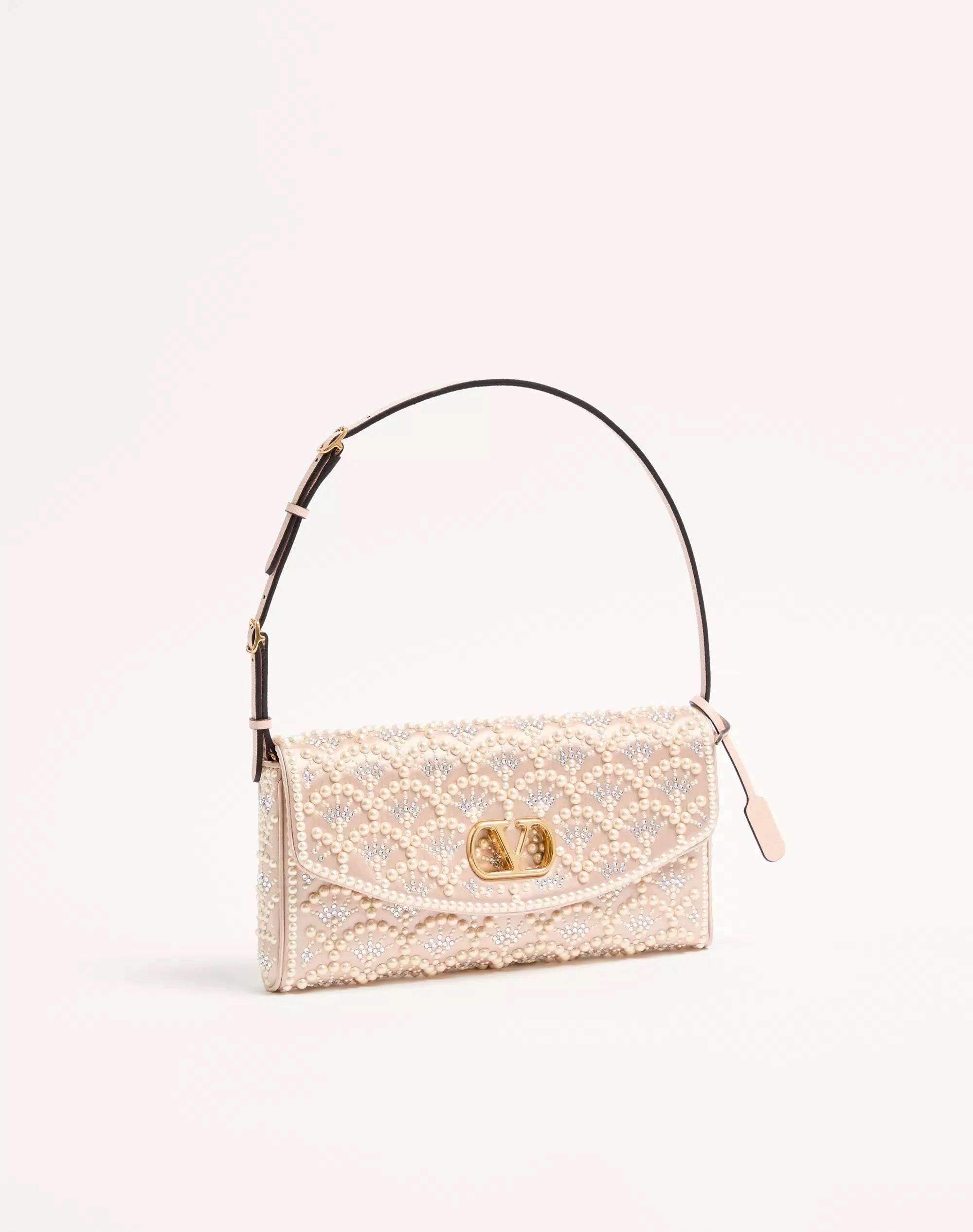 Valentino garavani devain small shoulder bag with pearls and rhinestones-VALENTINO-Verso