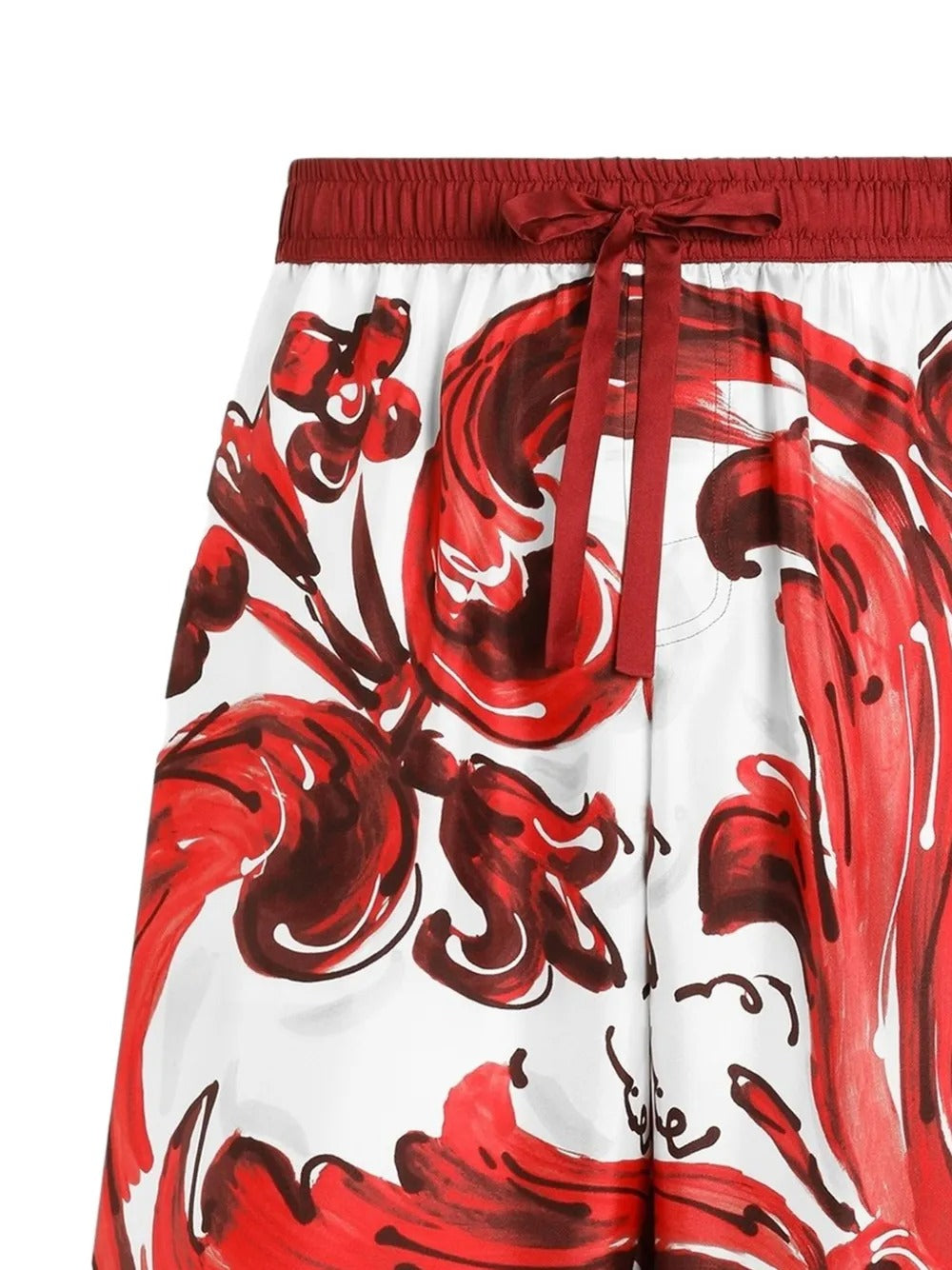 Vanity Bermuda Shorts in Majolica-Print Silk Twill-DOLCE&GABBANA-Verso