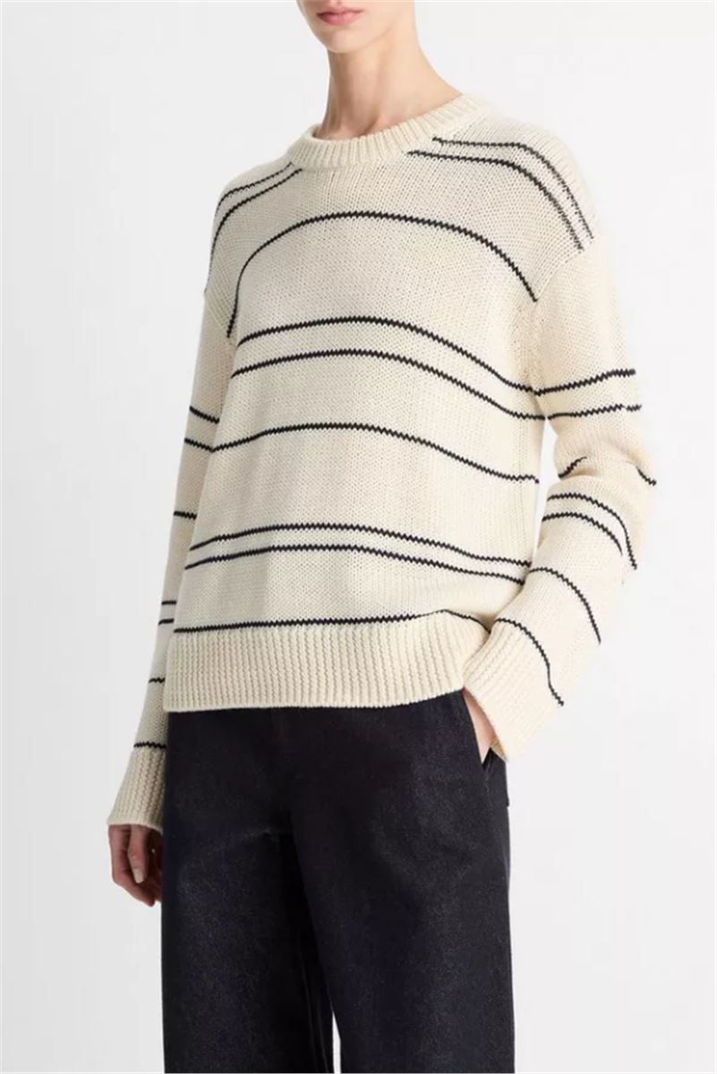 VARIEGATED STRIPE WOOL-BLEND SWEATER-VINCE-Verso