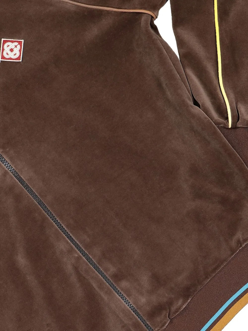 Velour logo-patch velour jacket-CASABLANCA-Verso