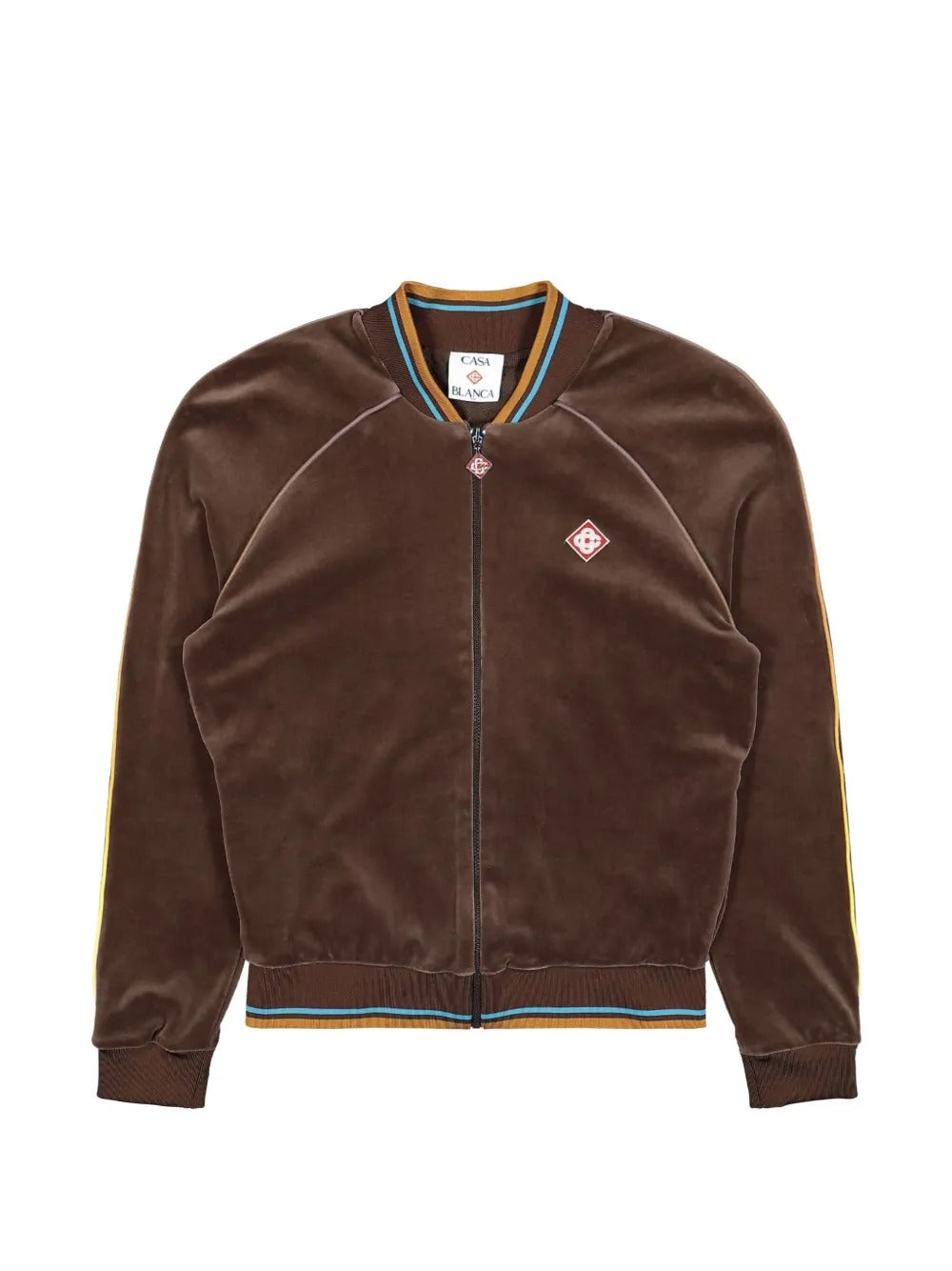 Velour logo-patch velour jacket-CASABLANCA-310414-S-Verso