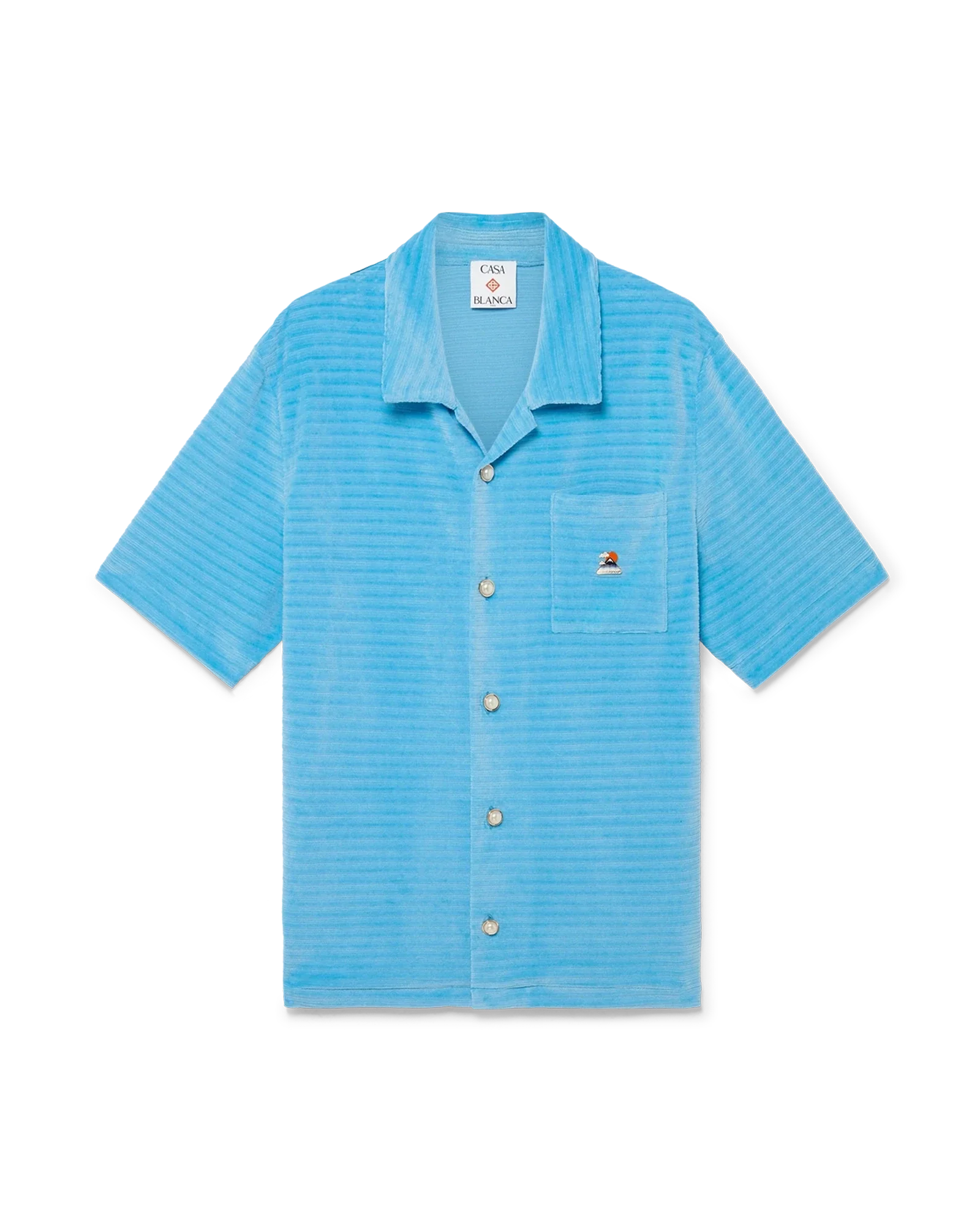 VELOUR STRIPE SHORT SLEEVE SHIRT-CASABLANCA-Verso
