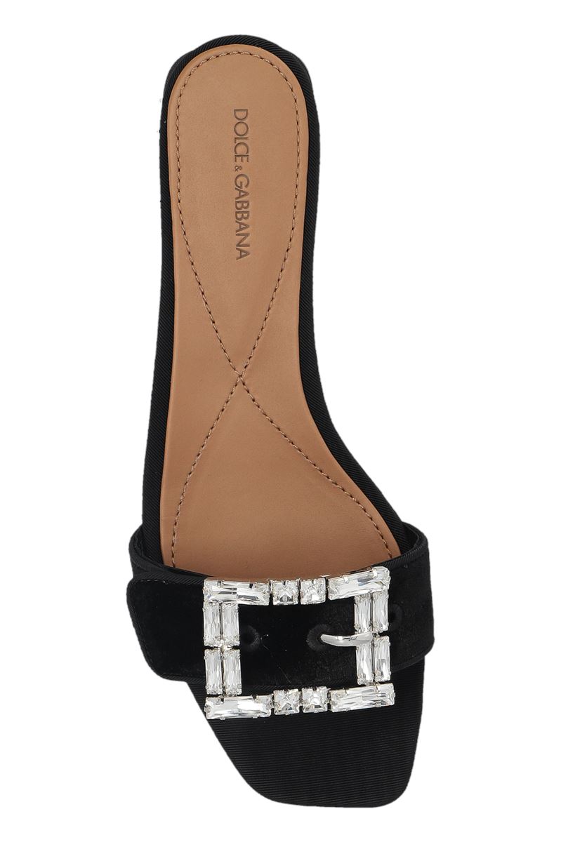VELVET HEELED MULES - DOLCE & GABBANA - Verso