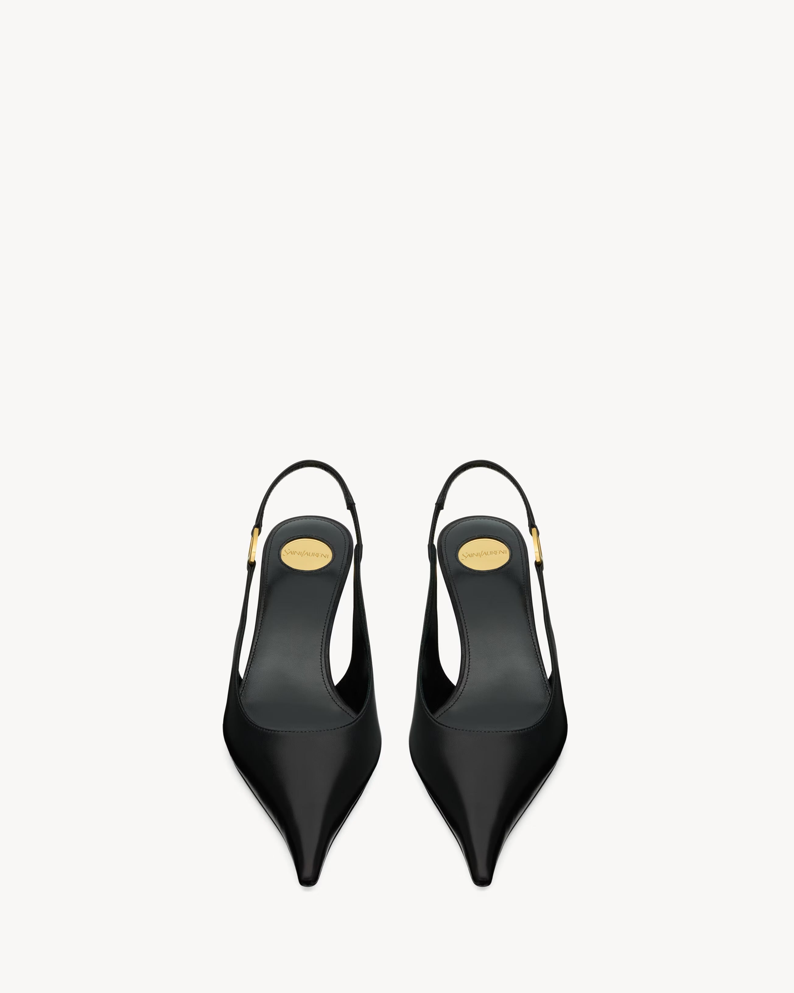 vendome slingback pumps in smooth leather-SAINT LAURENT-Verso