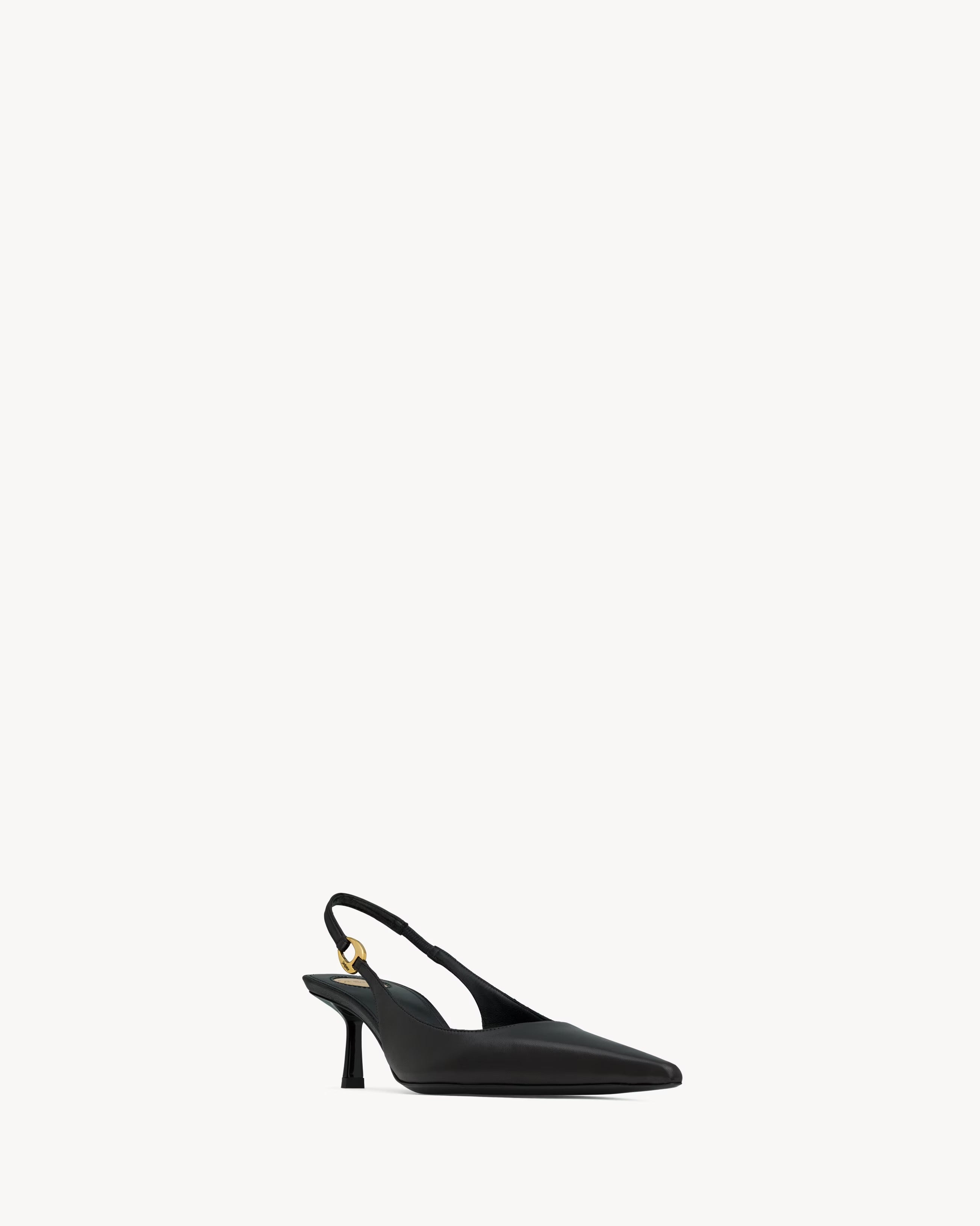 vendome slingback pumps in smooth leather-SAINT LAURENT-Verso