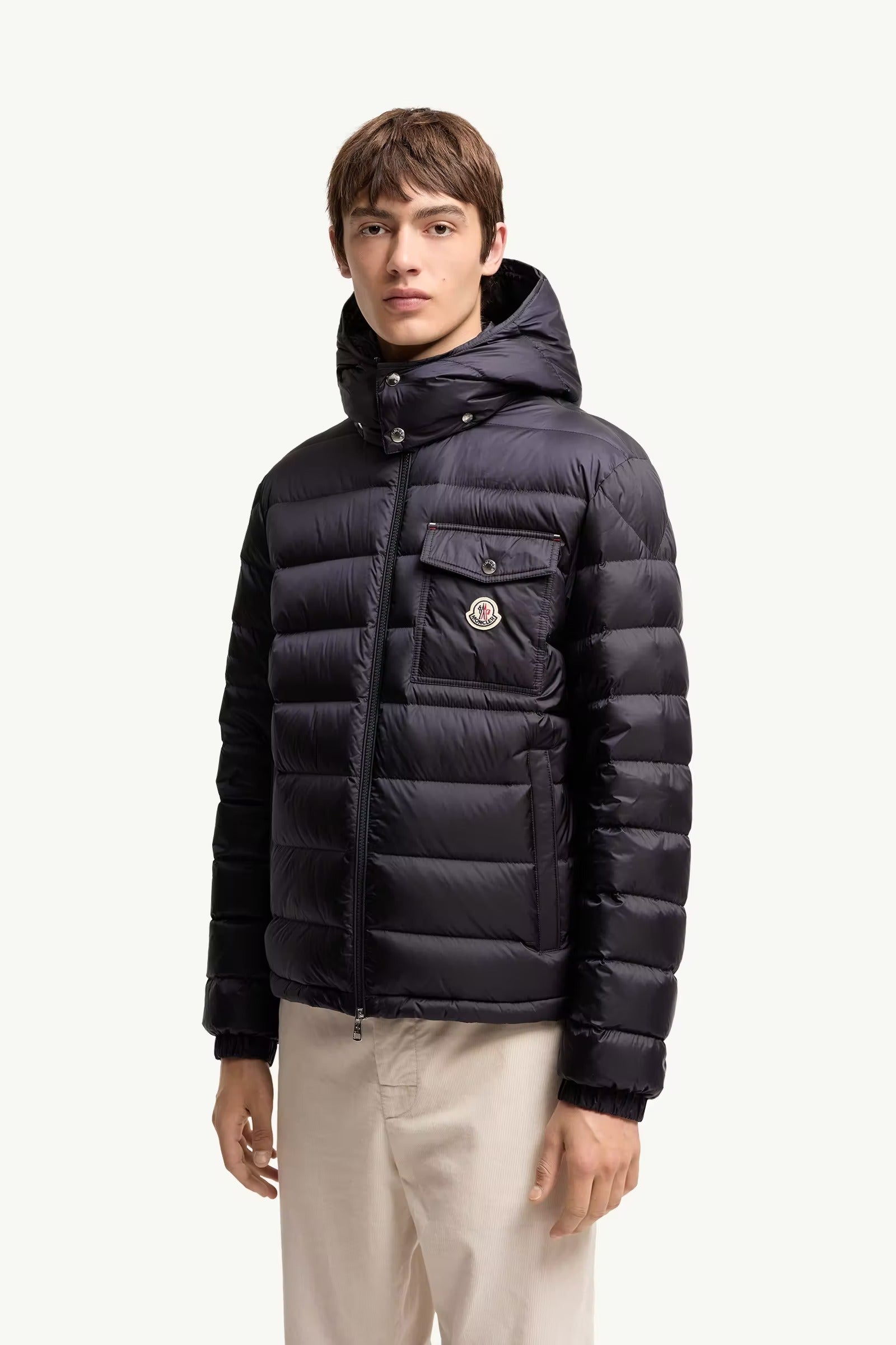 Verith hooded short down jacket-MONCLER-Verso