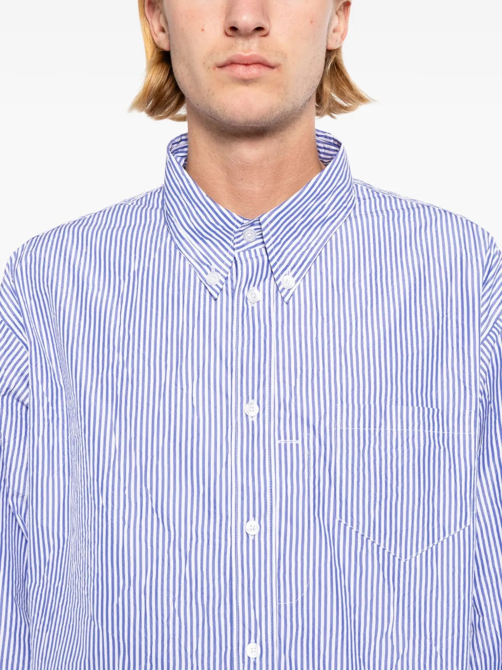 Veterano Shirt Sail Blue Stripe-WILLY CHAVARRIA-Verso