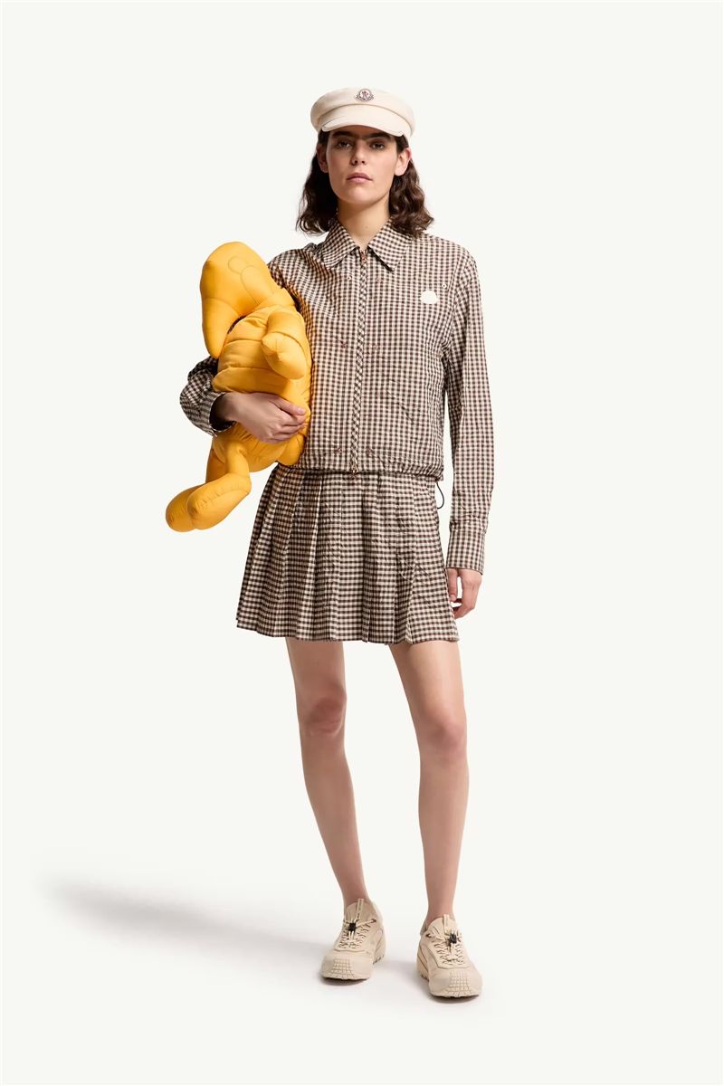 Vichy cotton blend shirt-MONCLER-Verso