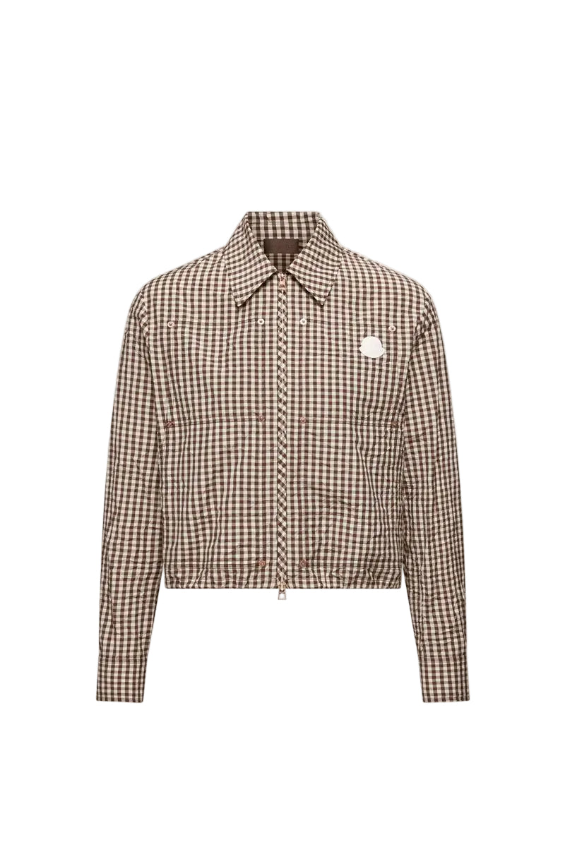 Vichy cotton blend shirt-MONCLER-307077-40-Verso