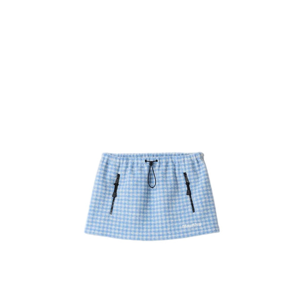 Vichy Fleece Miniskirt