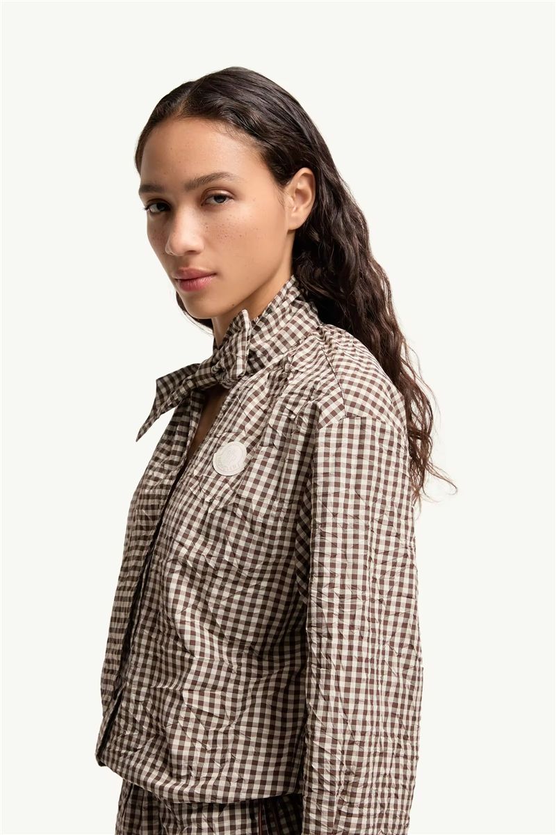 Vichy romper with bow-MONCLER-Verso