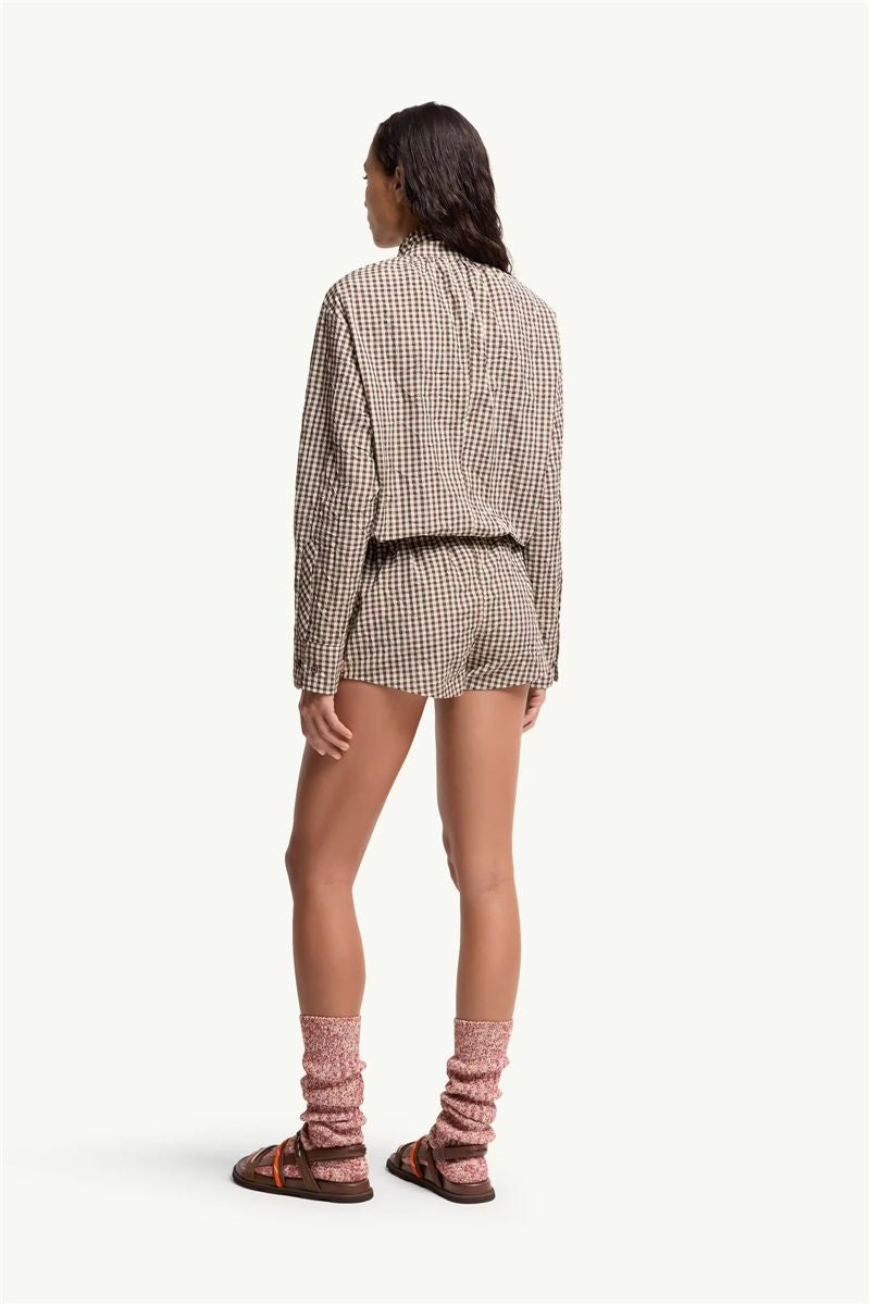 Vichy romper with bow-MONCLER-Verso