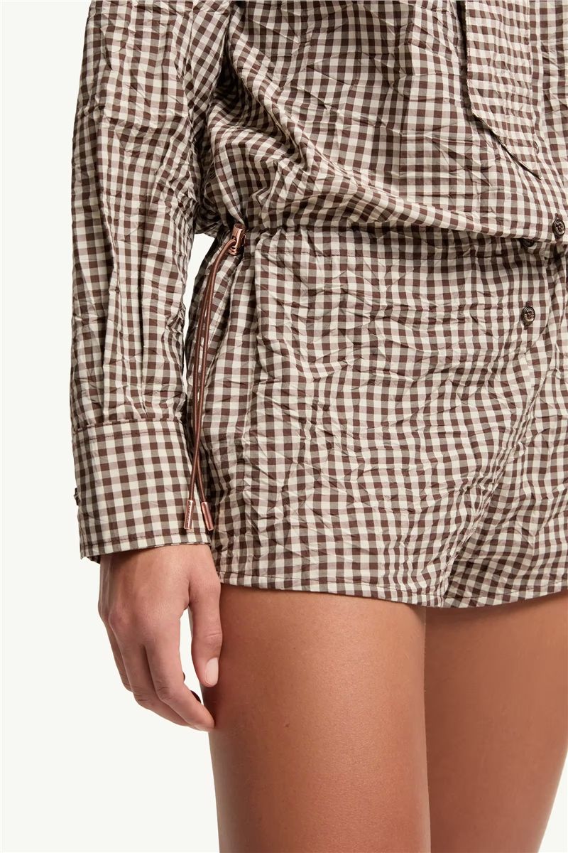 Vichy romper with bow-MONCLER-Verso