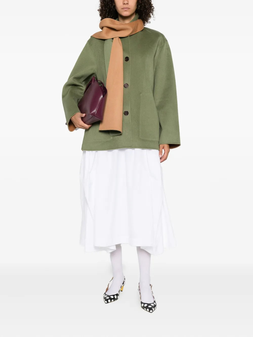 Viktorya button-fastening wool coat-ALICIA AUDREY-Verso