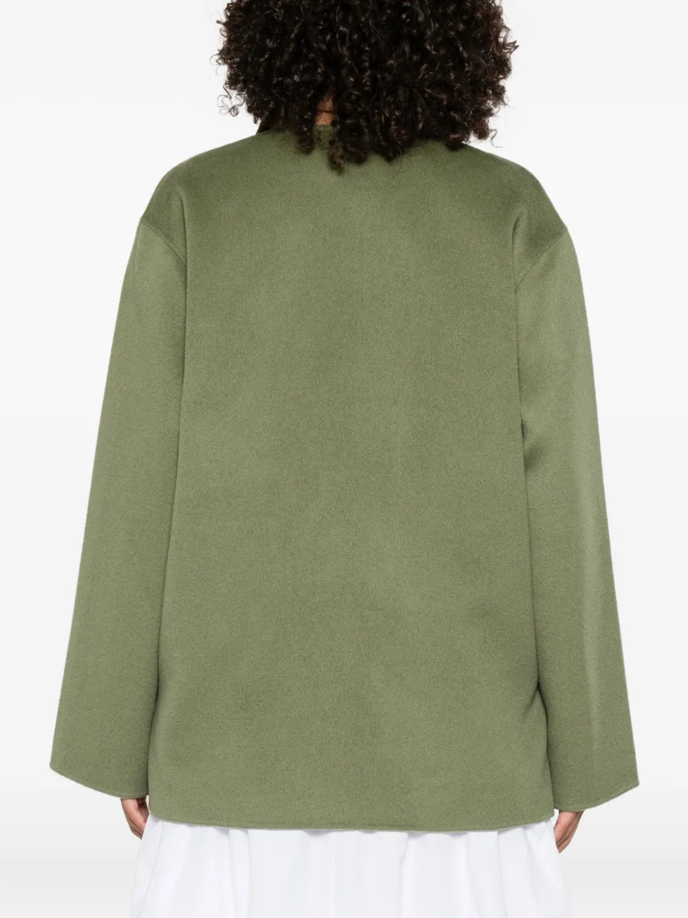 Viktorya button-fastening wool coat-ALICIA AUDREY-Verso