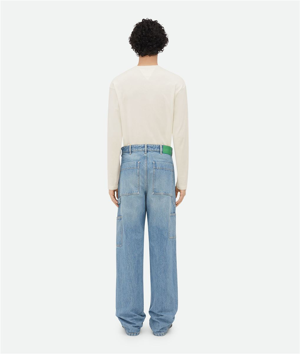 VINTAGE INDIGO CARGO DENIM BOTTEGA VENETA
