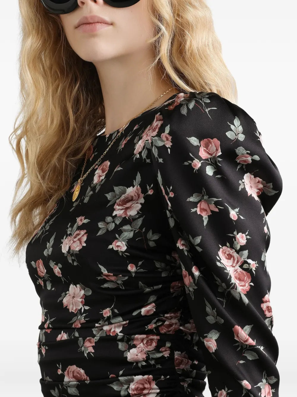 Dolce & gabbana ruched floral mini dress-DOLCE&GABBANA-Verso