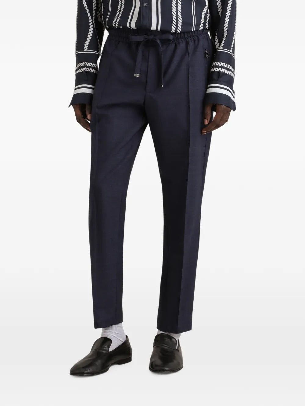 Virgin-wool jogging trousers-DOLCE&GABBANA-Verso