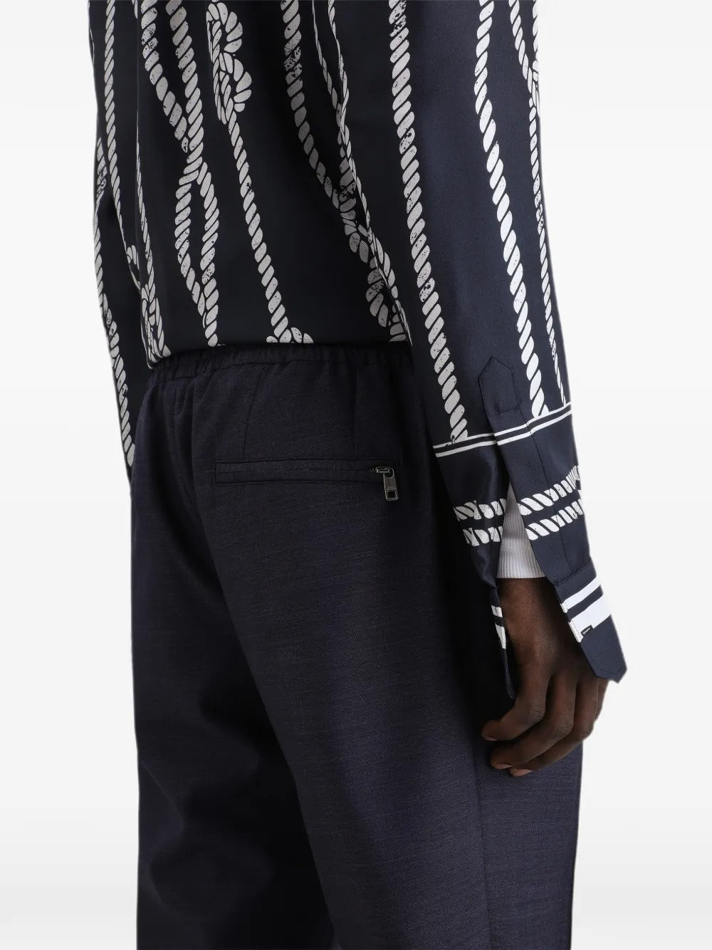 Virgin-wool jogging trousers-DOLCE&GABBANA-Verso