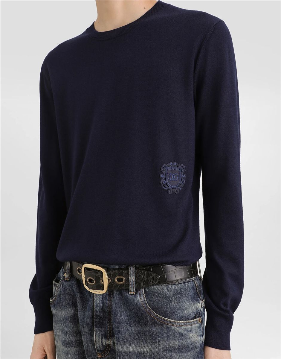 Virgin wool pullover-DOLCE&GABBANA-Verso