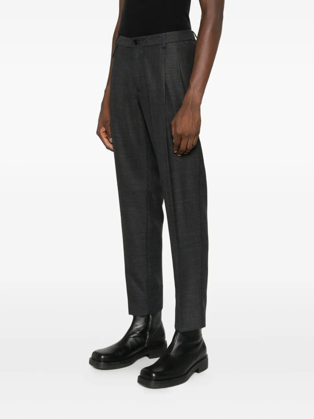 Virgin wool straight-leg trousers-DOLCE & GABBANA-Verso