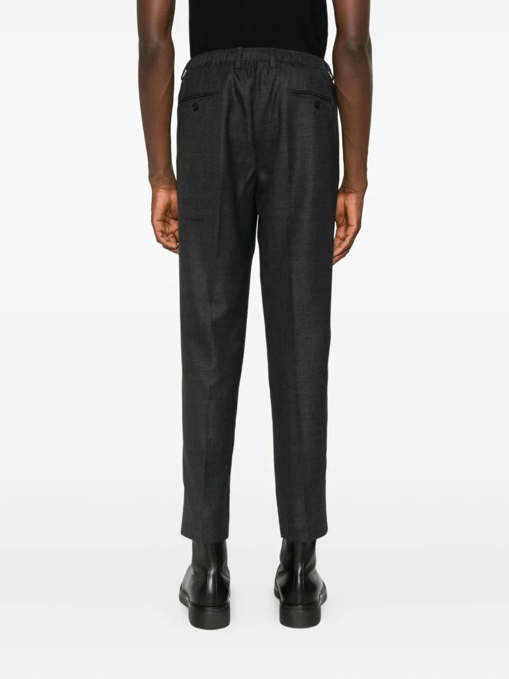 Virgin wool straight-leg trousers-DOLCE & GABBANA-Verso