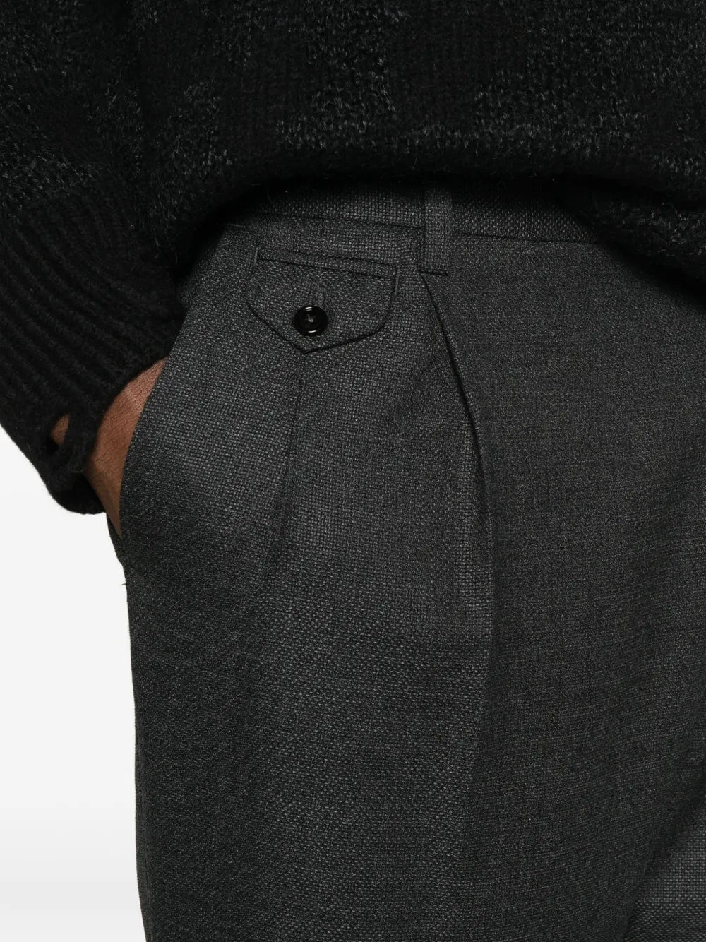 Virgin wool straight-leg trousers-DOLCE & GABBANA-Verso