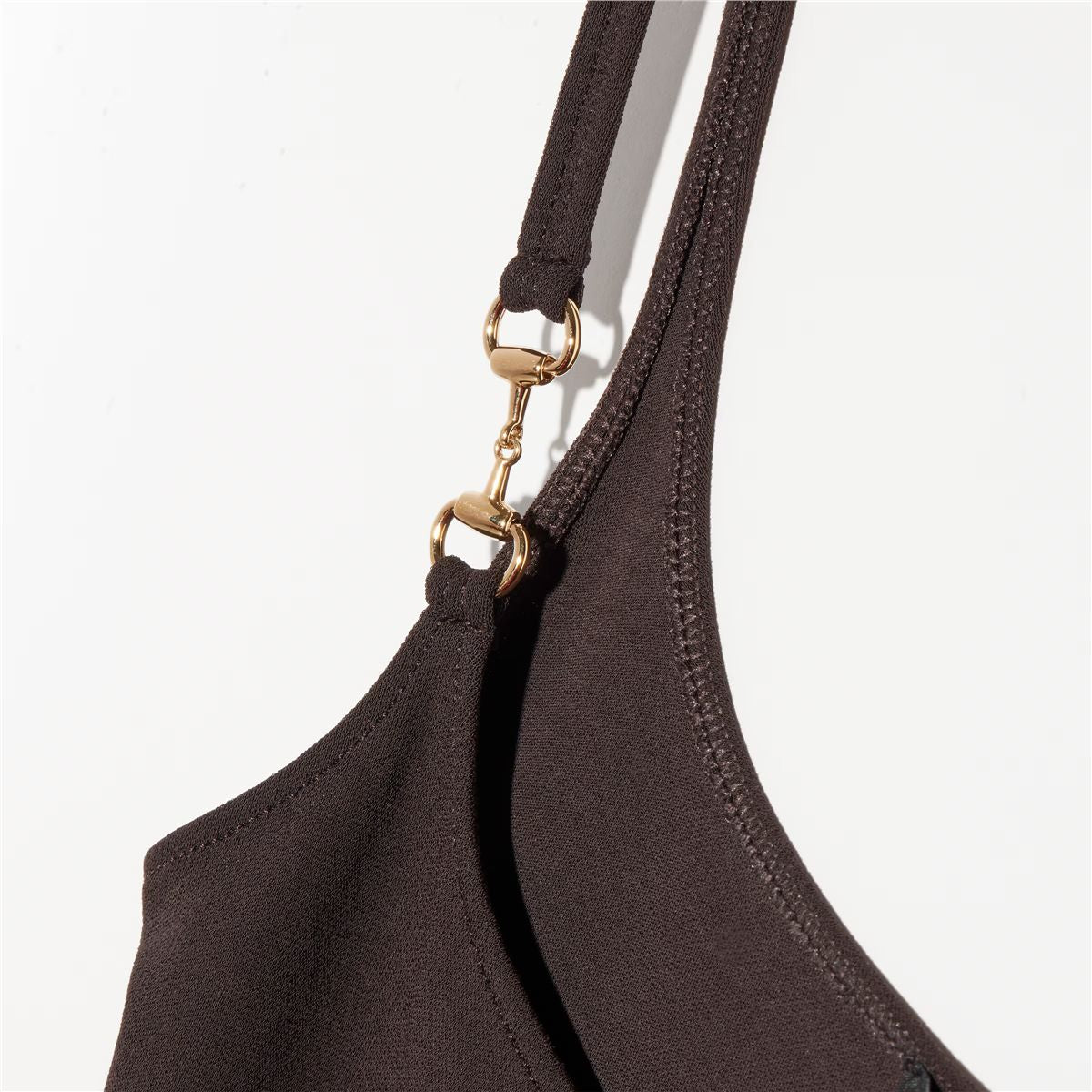 Viscose crêpe jersey top with horsebit-GUCCI-Verso