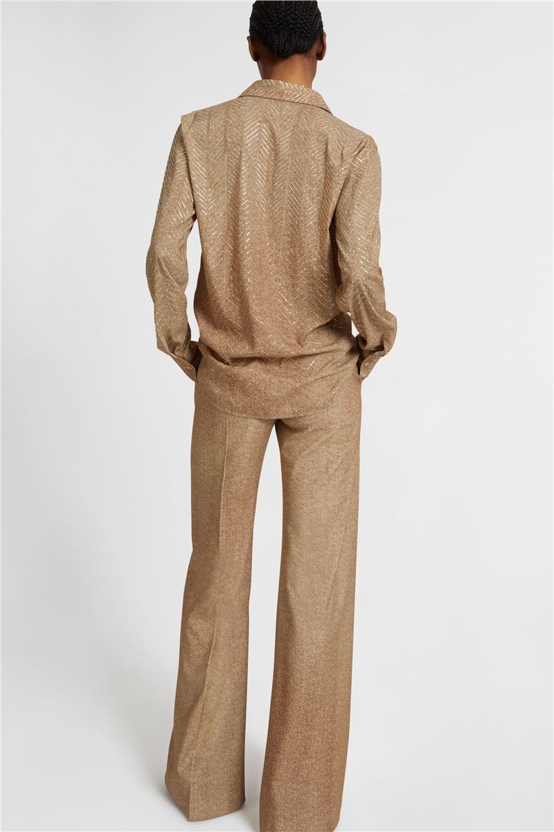 VISCOSE SHIRT WITH HAND-APPLIED CRYSTALS AND A SIGATA PATTERN IN SHADES OF GREY-ERMANNO SCERVINO-Verso