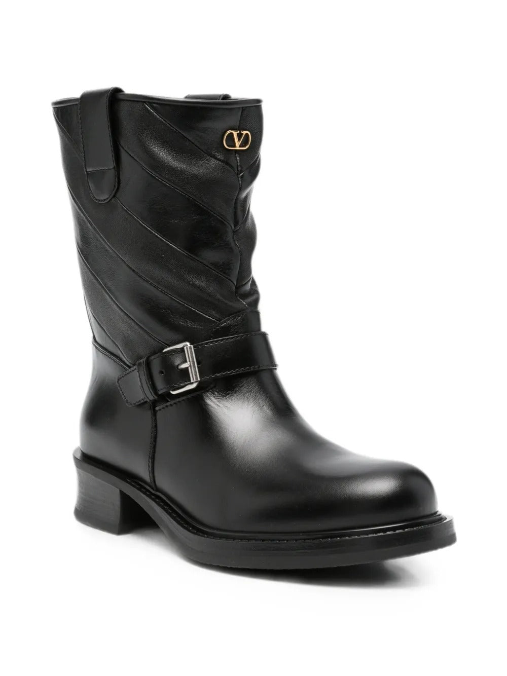Vlogo signature buckle-fastening boots-VALENTINO-Verso