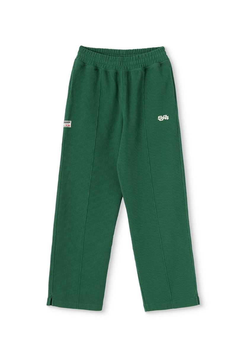 waffle knit straight leg sweatpants-SUMMER GAMES-Verso