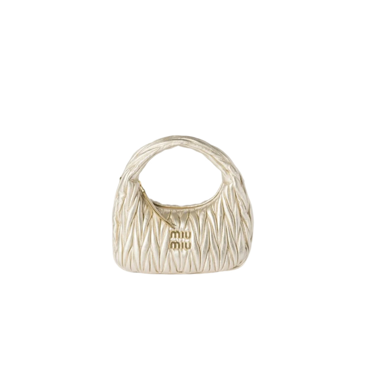 WANDER MATELASSÉ NAPPA LEATHER HOBO BAG -  MIU MIU -  Verso