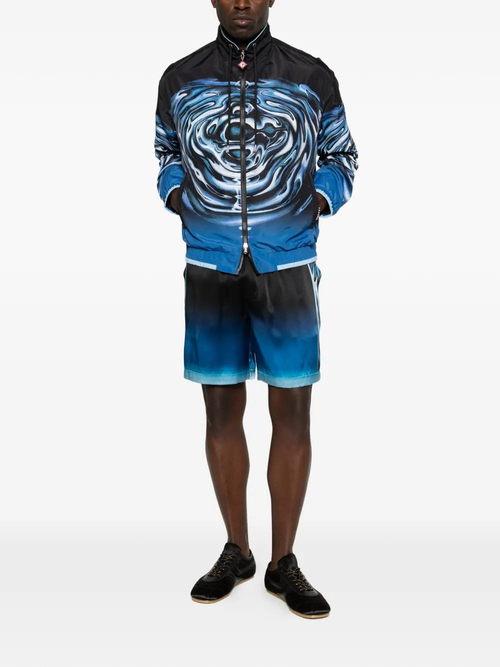 Warped Logo Ripple Windbreaker Jacket-CASABLANCA-Verso