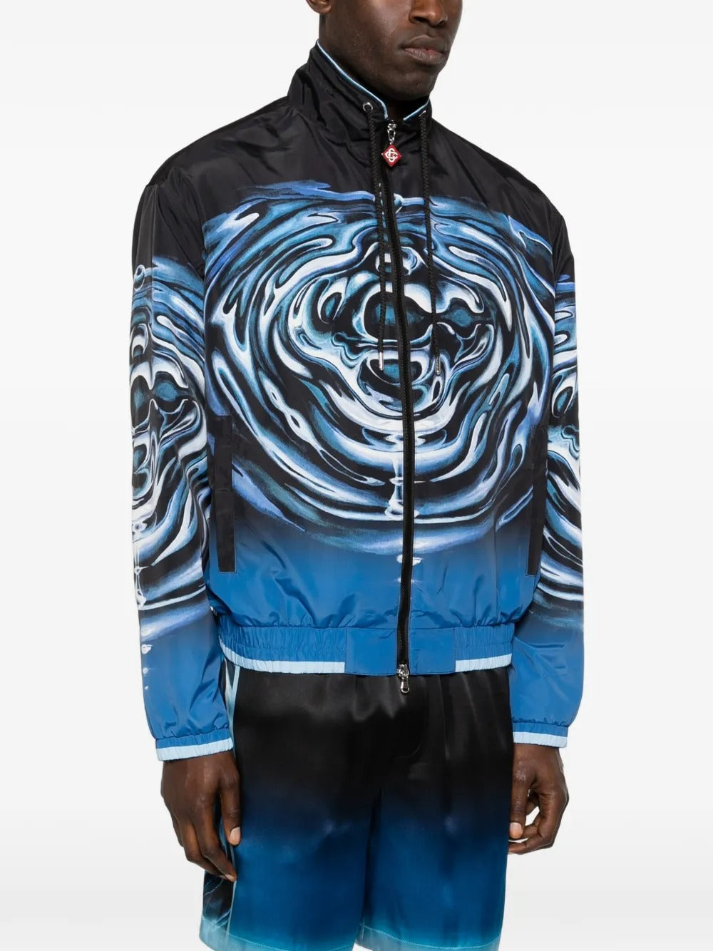 Warped Logo Ripple Windbreaker Jacket-CASABLANCA-Verso