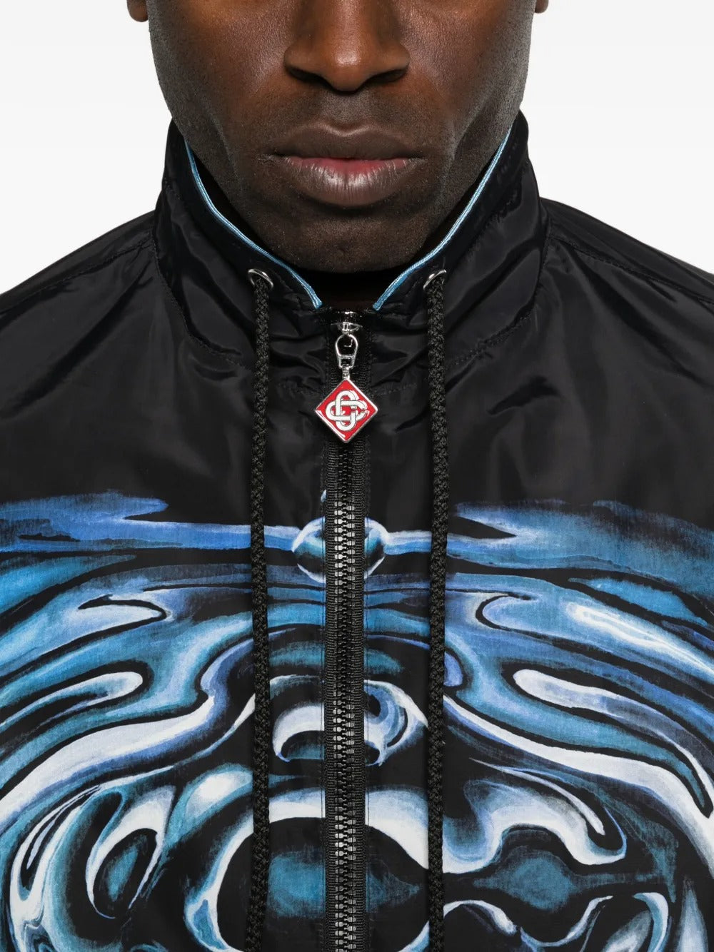 Warped Logo Ripple Windbreaker Jacket-CASABLANCA-Verso