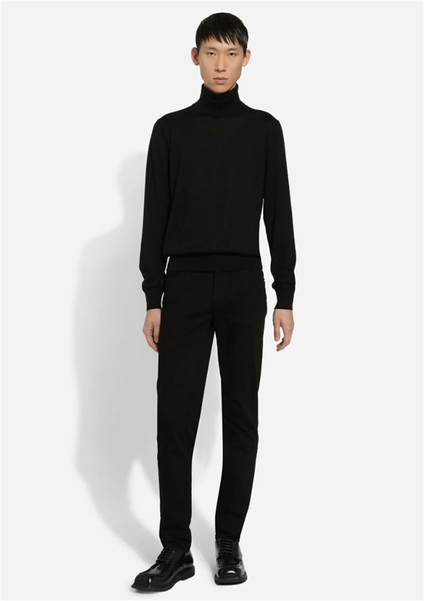 WASHED BLACK SLIM-FIT STRETCH JEANS - DOLCE & GABBANA - Verso