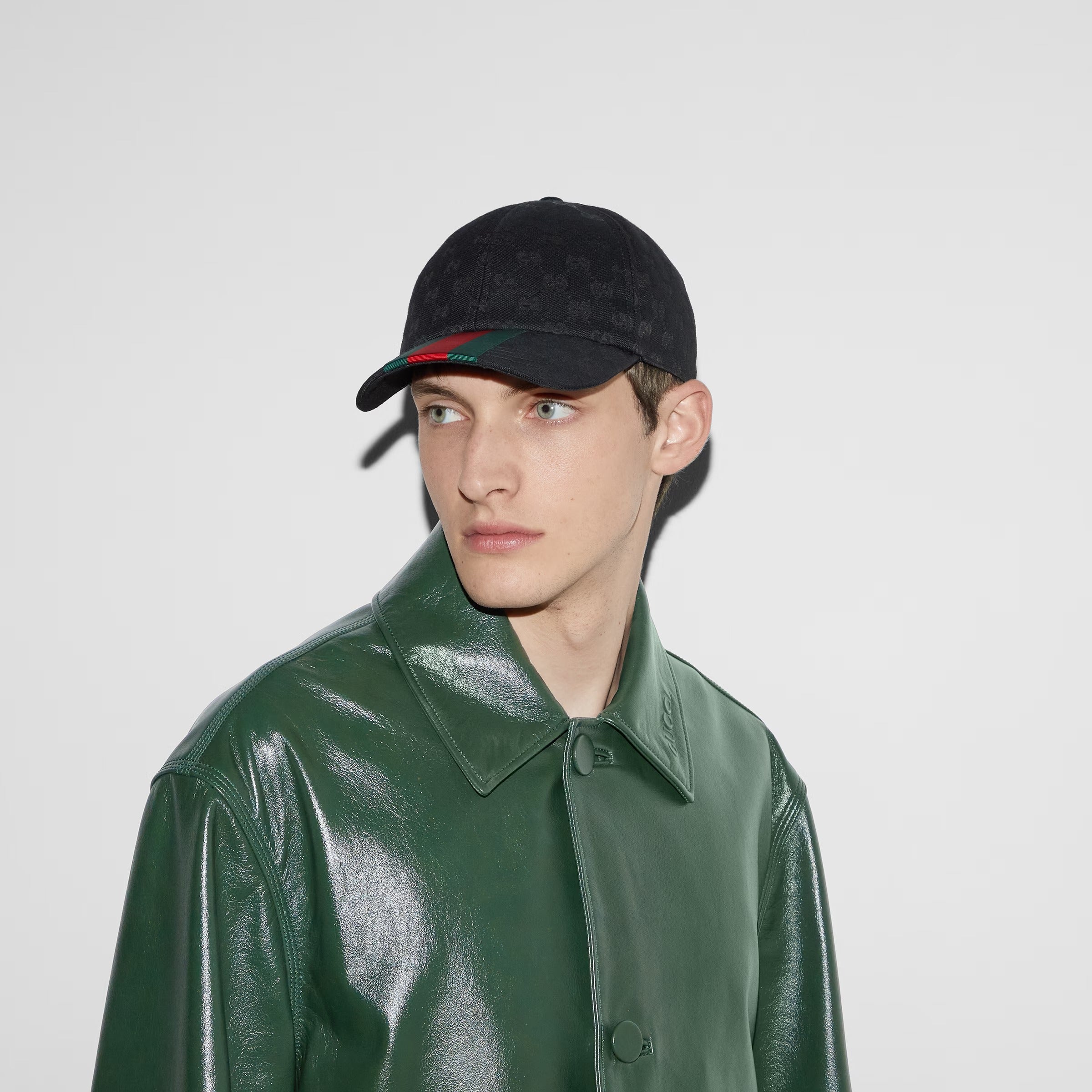 Web-detail Baseball Cap-GUCCI-Verso