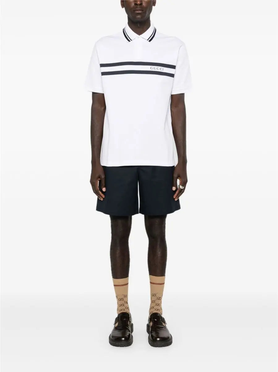 WEB-STRIPE TAILORED SHORTS GUCCI