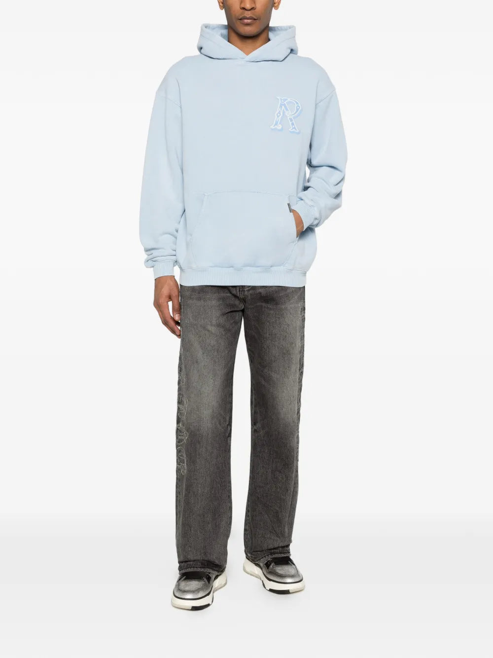 Western initial embroidered hoodie-REPRESENT-Verso