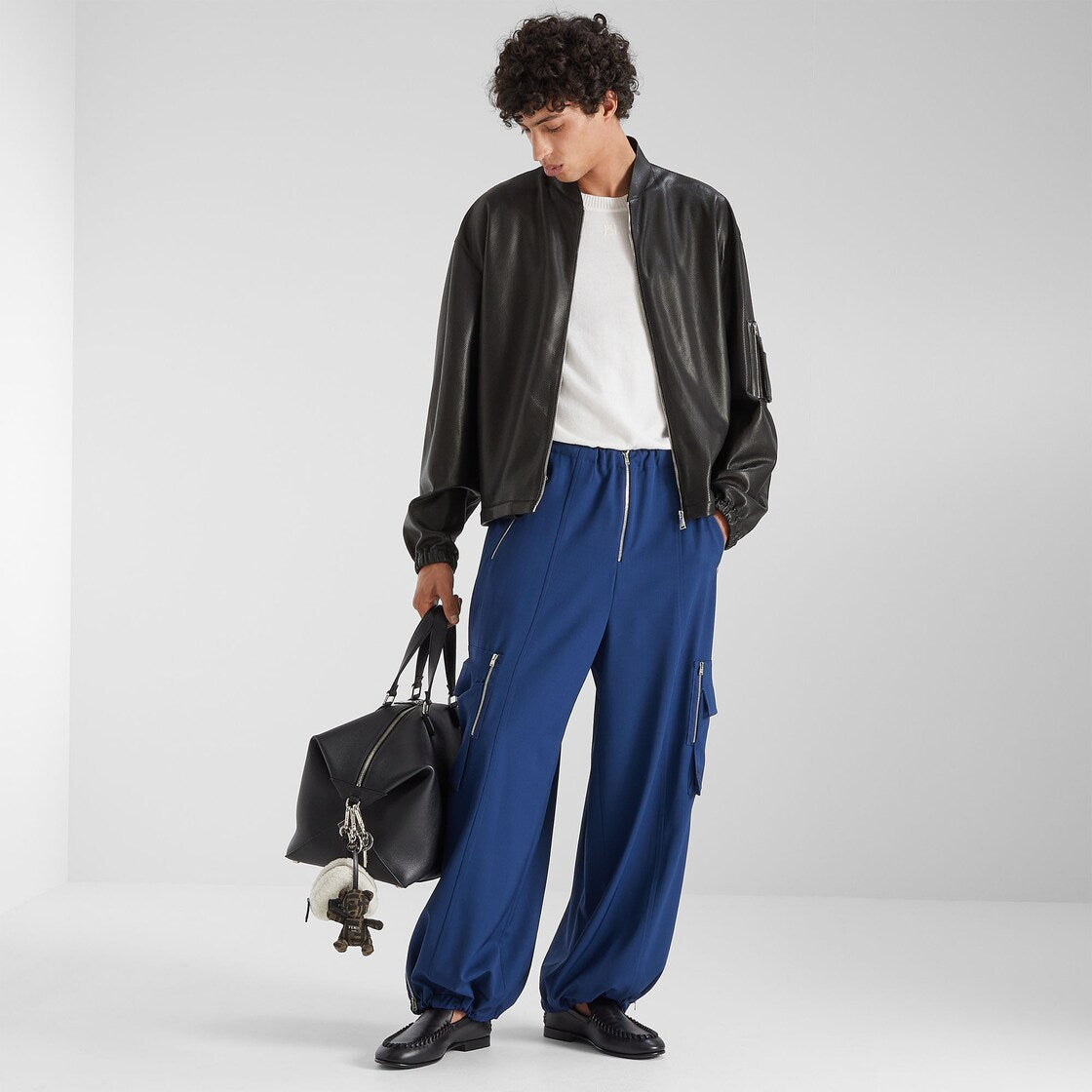 White cotton and cashmere jumper-FENDI-Verso