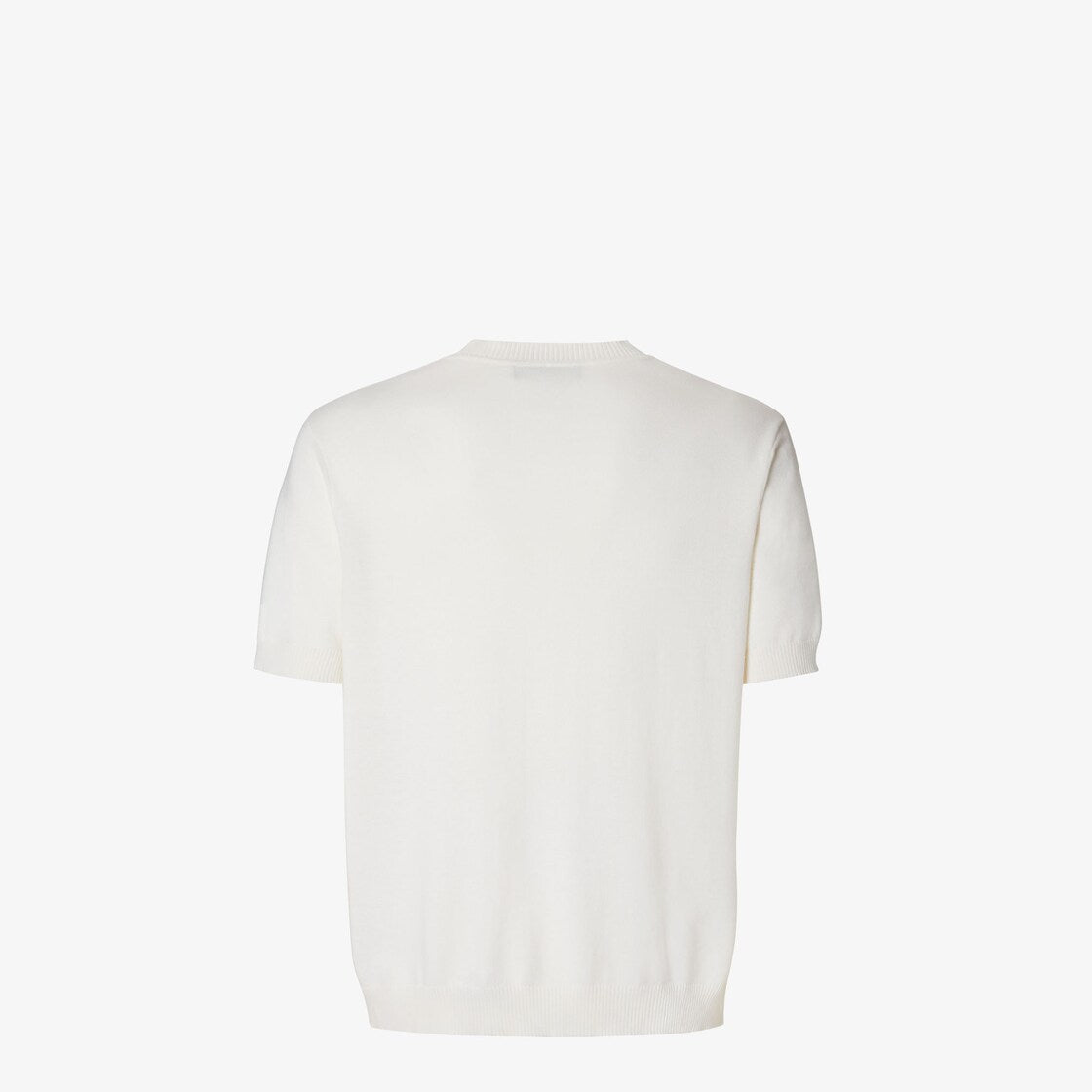 White cotton and cashmere jumper-FENDI-Verso