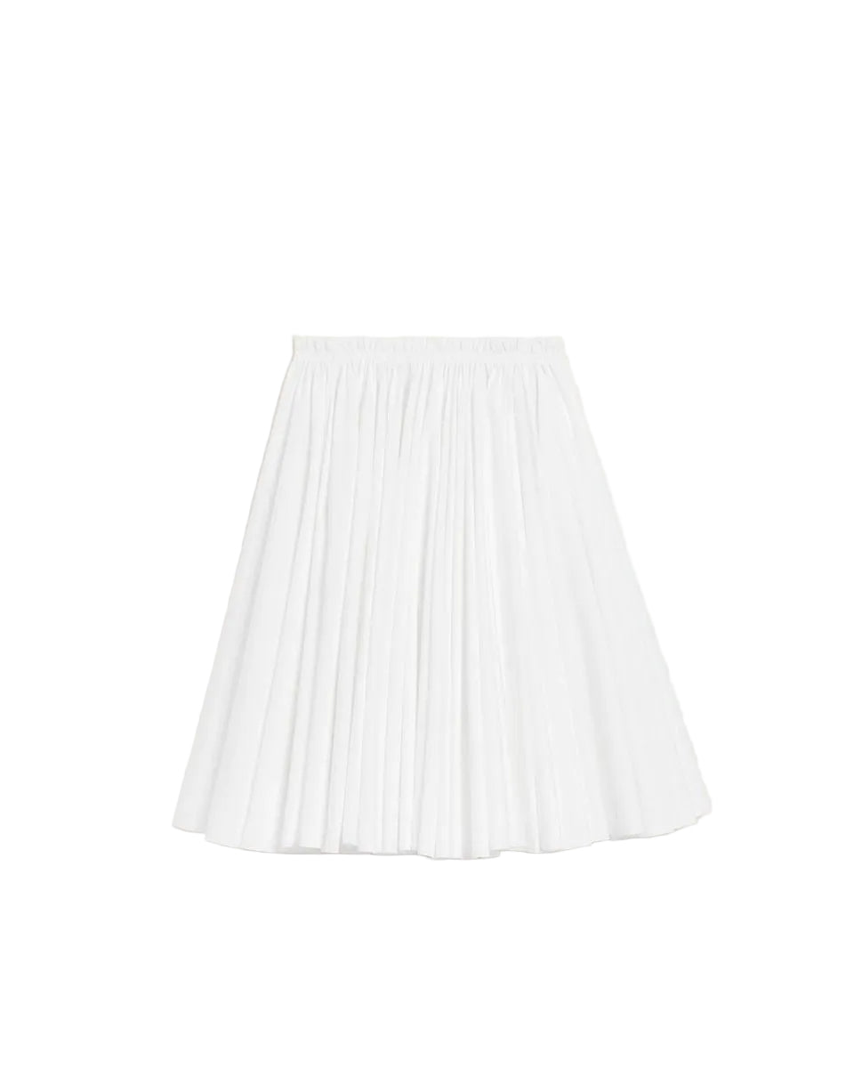 White cotton midi corolla skirt-AMI-Verso