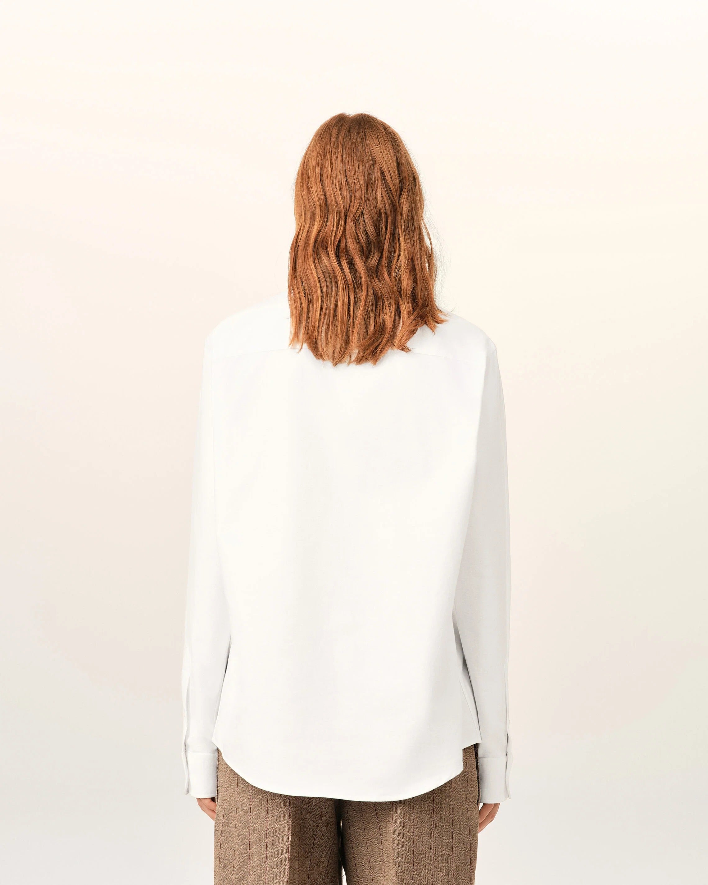 White cotton shirt with ami de coeur-AMI-Verso
