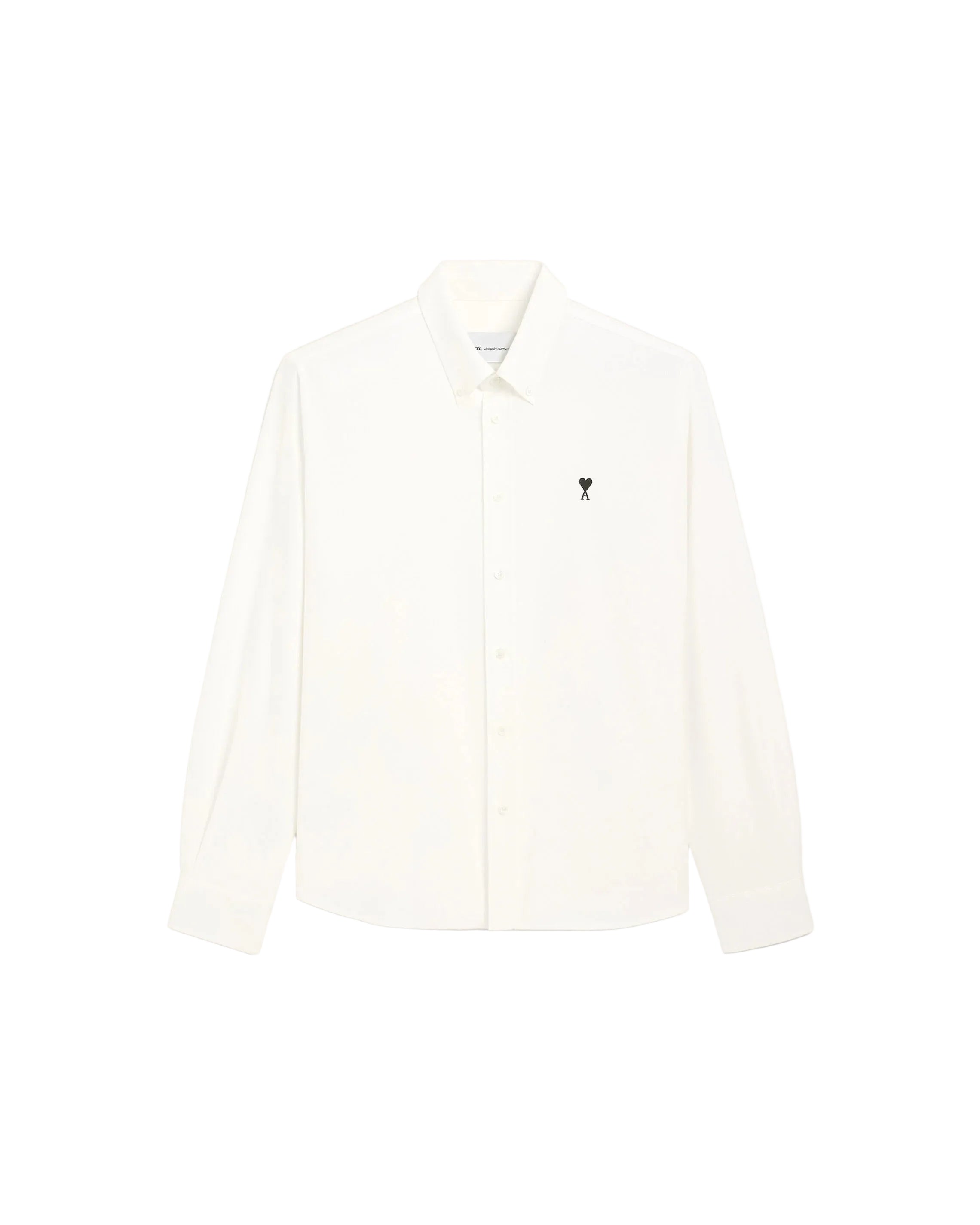 White cotton shirt with ami de coeur-AMI-312088-S-Verso