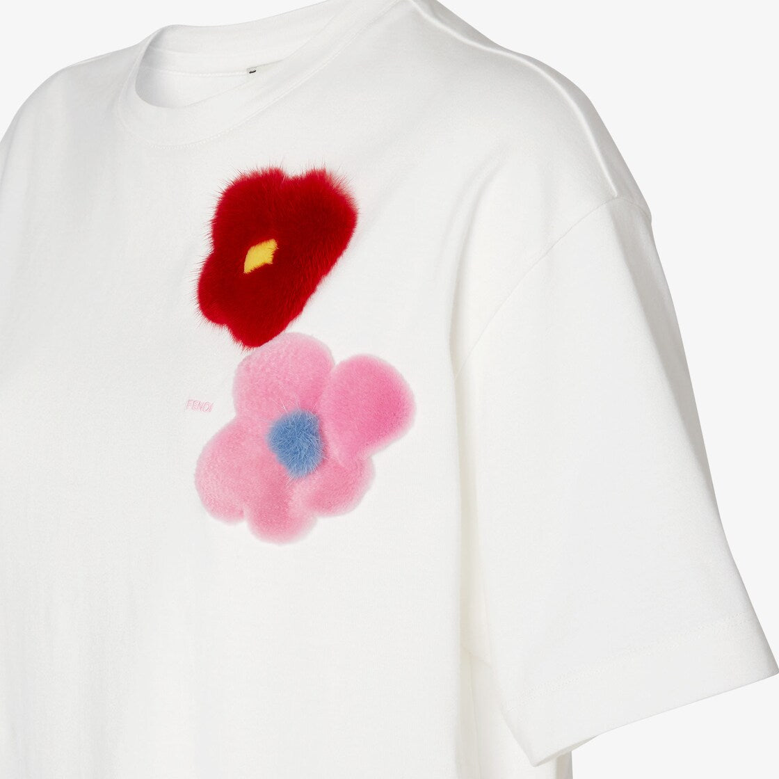 White Jersey T-shirt-FENDI-Verso
