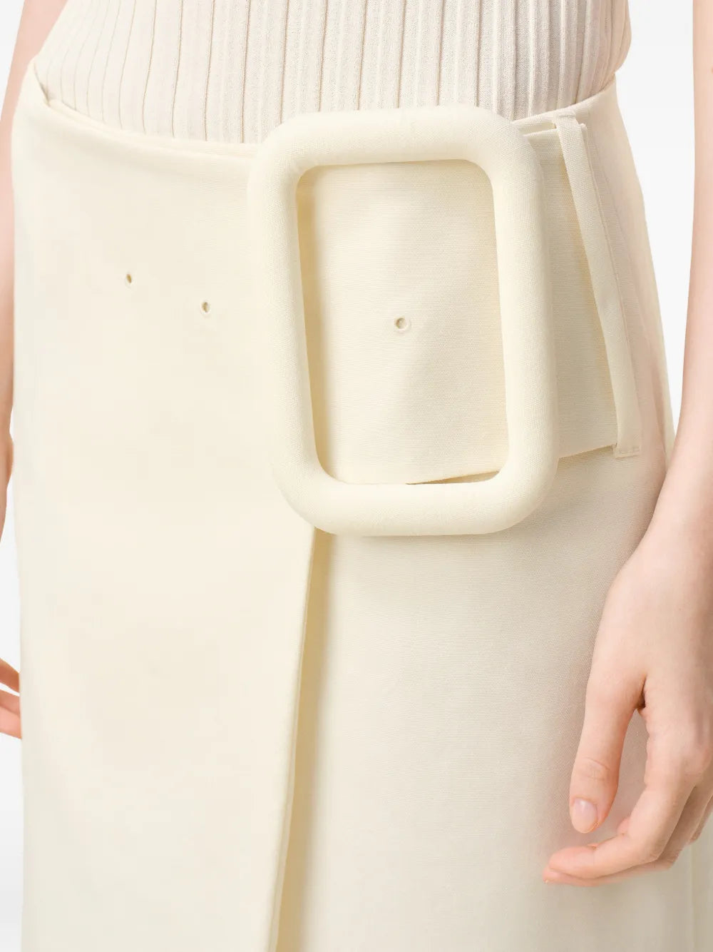 Paris buckle belted midi skirt-AMI-Verso