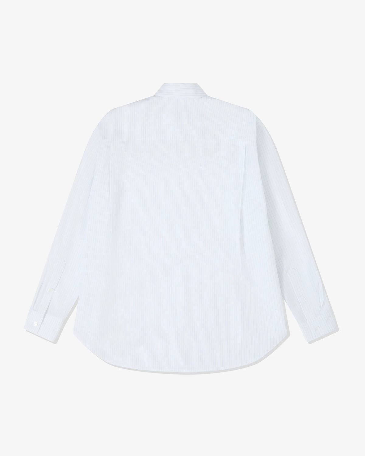 White pinstriped cotton shirt-BOTTEGA VENETA-Verso