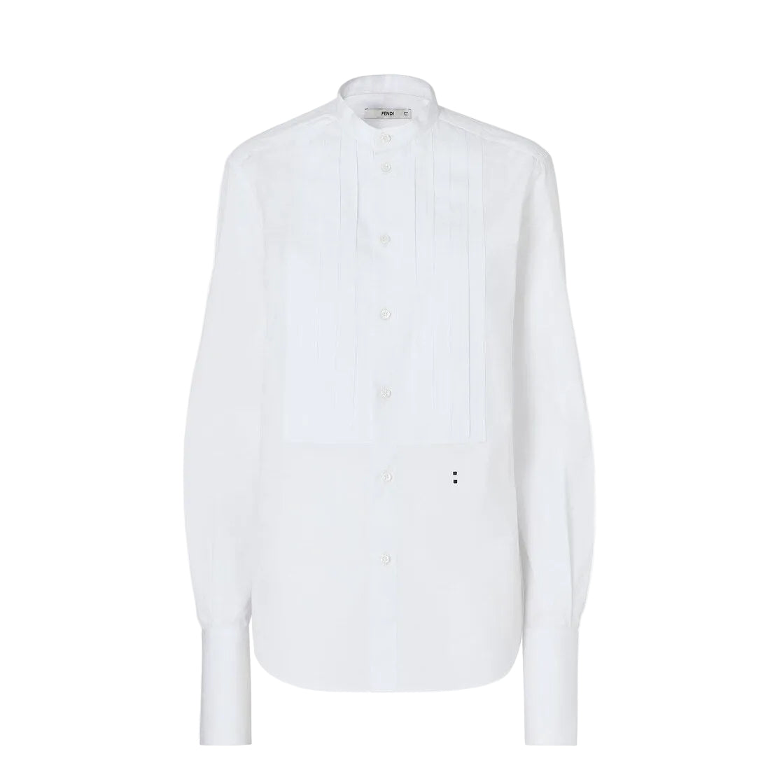 White poplin shirt-FENDI-Verso
